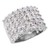 14K White Gold Round Diamond Ladies Ring 4.50ct