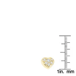 Small 14K Yellow Gold Round Diamond Pave Heart Pendant 0.16ct -Luxurman 14k gold round diamond pave heart pendant 016ct p 27725 rulerye