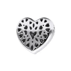 14K White Gold Round Diamond Pave Heart Pendant 1.21ct -Luxurman 14k gold round diamond pave heart pendant 121ct p 27788 backwh