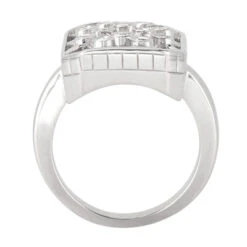 14K White Gold Round Diamond Right Hand Ladies Ring 0.18ct -Luxurman 14k gold round diamond right hand ladies ring 018ct p 29711 additional white