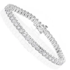 Round Diamond 14K White Gold Women's Tennis Bracelet 4.70ct