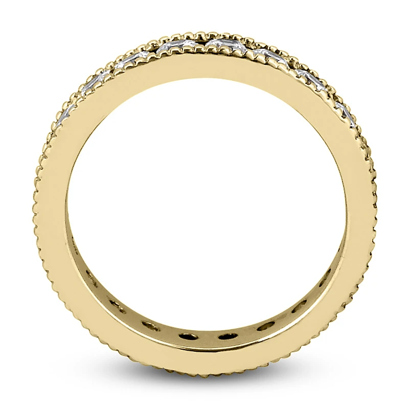 Thin 14K White Gold Round Diamonds Eternity Band 1.54ct 8 Thin 14K White Gold Round Diamonds Eternity Band 1.54ct - Image 8