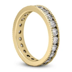 Thin 14K White Gold Round Diamonds Eternity Band 1.54ct 13 Thin 14K White Gold Round Diamonds Eternity Band 1.54ct -Luxurman 14k gold round diamonds eternity band 154ct p 24833 back yellow 20220426