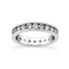 Thin 14K White Gold Round Diamonds Eternity Band 1.54ct