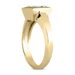 14K White Gold Solitaire Engagement Ring 0.30ct 4.5mm -Luxurman 14k gold solitaire engagement ring 030ct p 25011 back yellow 20220426