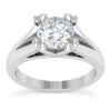 14K White Gold Solitaire Engagement Ring 0.50ct 3.11mm