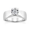 14K White Gold Solitaire Engagement Ring 0.50ct 6.95mm