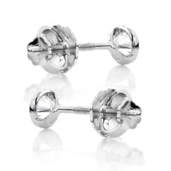 14K White Gold Solitaire Round Diamond Bezel Stud Earrings 0.75ct 9 14K White Gold Solitaire Round Diamond Bezel Stud Earrings 0.75ct -Luxurman 14k gold solitaire round diamond bezel stud earrings 075ct backwh