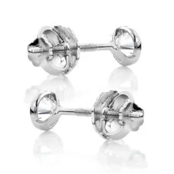 14K White Gold Solitaire Round Bezel Set Diamond Stud Earrings 1.5ct 6mm 9 14K White Gold Solitaire Round Bezel Set Diamond Stud Earrings 1.5ct 6mm -Luxurman 14k gold solitaire round diamond bezel stud earrings 15ct 1 backwh