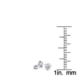 14K White Gold Solitaire Round Diamond Martini Stud Earrings 0.33ct 11 14K White Gold Solitaire Round Diamond Martini Stud Earrings 0.33ct -Luxurman 14k gold solitaire round diamond martini stud earrings 033ct rulerwh