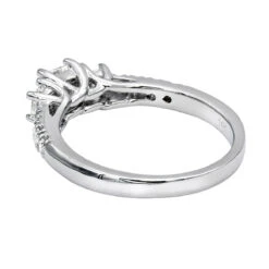 14K White Gold Three Stone Diamond Engagement Ring 1 Carat 9 14K White Gold Three Stone Diamond Engagement Ring 1 Carat -Luxurman 14k gold three stone diamond engagement ring 094ct p 24683 backwh