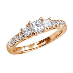 14K White Gold Three Stone Diamond Engagement Ring 1 Carat 8 14K White Gold Three Stone Diamond Engagement Ring 1 Carat -Luxurman 14k gold three stone diamond engagement ring 094ct p 24683 ro