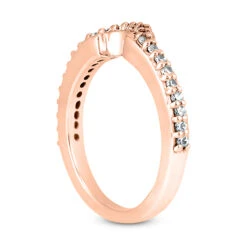 Ultra Thin 14K White Gold Unique Diamond Engagement Band 0.24ct -Luxurman 14k gold unique diamond engagement band 024ct p 23537 back rose 20220426