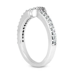 Ultra Thin 14K White Gold Unique Diamond Engagement Band 0.24ct -Luxurman 14k gold unique diamond engagement band 024ct p 23537 back white 20220426