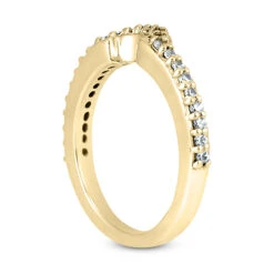 Ultra Thin 14K White Gold Unique Diamond Engagement Band 0.24ct -Luxurman 14k gold unique diamond engagement band 024ct p 23537 back yellow 20220426