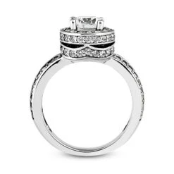 14K White Gold Unique Diamond Engagement Ring 1.01ct 3.3mm 17 14K White Gold Unique Diamond Engagement Ring 1.01ct 3.3mm -Luxurman 14k gold unique diamond engagement ring 101ct p 23856 additional white