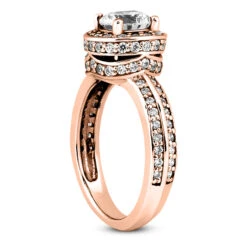 14K White Gold Unique Diamond Engagement Ring 1.01ct 3.3mm 14 14K White Gold Unique Diamond Engagement Ring 1.01ct 3.3mm -Luxurman 14k gold unique diamond engagement ring 101ct p 23856 back rose 20220426