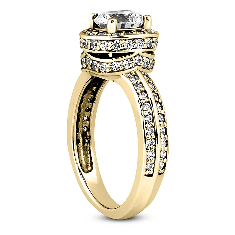 14K White Gold Unique Diamond Engagement Ring 1.01ct 3.3mm 5 14K White Gold Unique Diamond Engagement Ring 1.01ct 3.3mm - Image 5