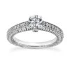 14K White Gold Unique Diamond Engagement Ring 2.66ct