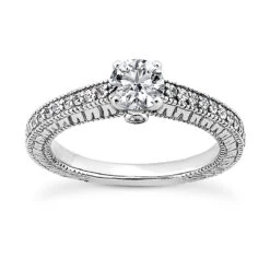 14K White Gold Unique Diamond Engagement Ring 2.66ct