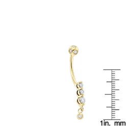 14K Yellow Gold Upscale Quality 0.41ct Diamond Belly Ring 9 14K Yellow Gold Upscale Quality 0.41ct Diamond Belly Ring -Luxurman 14k gold upscale quality body jewelry piece 041ct p 5870 rulerye