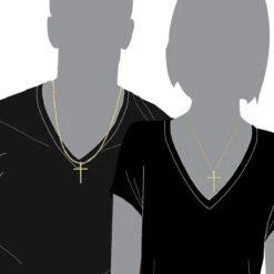 14K Yellow Gold White And Yellow Diamond Cross Pendant 0.72ct -Luxurman 14k gold white and yellow diamond cross pendant 072ct p 6606 bodye