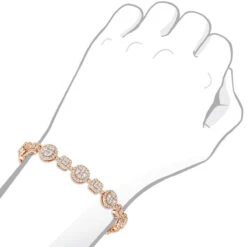 14K White Gold Women's Diamond Bracelet 6 Carat Pave Diamonds By Luxurman -Luxurman 14k gold womens diamond bracelet 6 carat pave diamonds by luxurman bodro