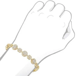 14K White Gold Women's Diamond Bracelet 6 Carat Pave Diamonds By Luxurman -Luxurman 14k gold womens diamond bracelet 6 carat pave diamonds by luxurman bodye