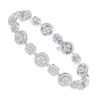 14K White Gold Women's Diamond Bracelet 6 Carat Pave Diamonds By Luxurman