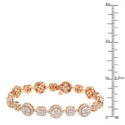 14K White Gold Women's Diamond Bracelet 6 Carat Pave Diamonds By Luxurman -Luxurman 14k gold womens diamond bracelet 6 carat pave diamonds by luxurman rulerro