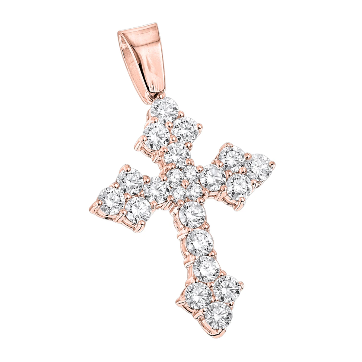 14K White Gold Women's Diamond Cross Pendant 2.12ct 3 14K White Gold Women's Diamond Cross Pendant 2.12ct - Image 3