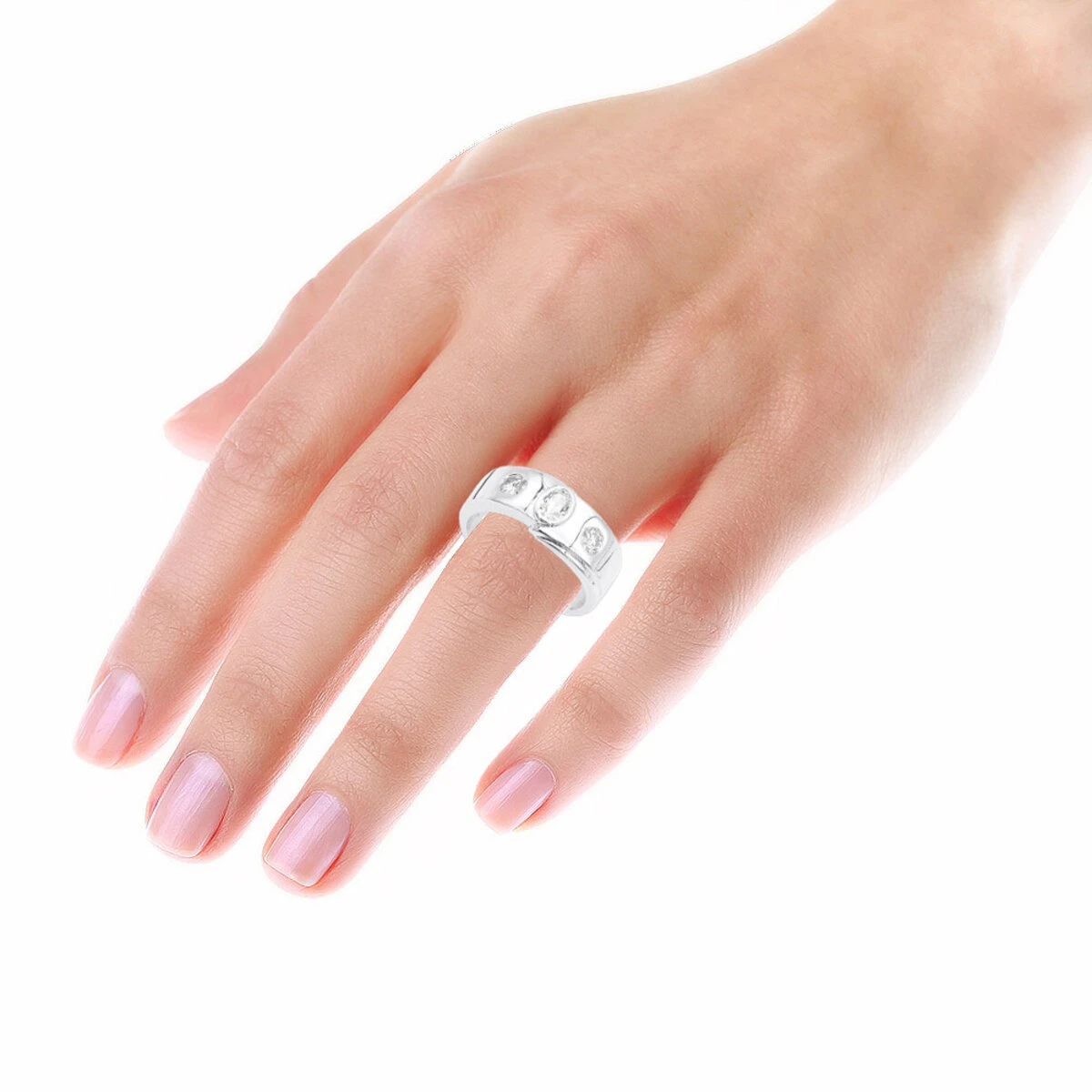 14K White Gold Women's Diamond Ring 0.55ct 5 14K White Gold Women's Diamond Ring 0.55ct - Image 5
