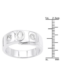 14K White Gold Women's Diamond Ring 0.55ct 11 14K White Gold Women's Diamond Ring 0.55ct -Luxurman 14k gold womens diamond ring 055ct p 29641 rulerwh
