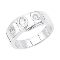 14K White Gold Women's Diamond Ring 0.55ct