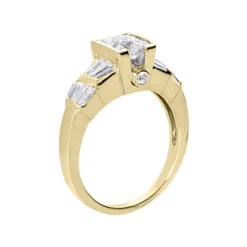 14K White Gold Women's Diamond Ring 1.88ct -Luxurman 14k gold womens diamond ring 188ct p 29307 back yellow