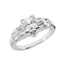 14K White Gold Women's Diamond Ring 1.88ct