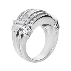 14K White Gold Women's Diamond Ring 2.84ct -Luxurman 14k gold womens diamond ring 284ct p 29280 back white