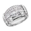 14K White Gold Women's Diamond Ring 2.84ct