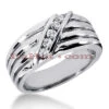 14K White Gold Women's Diamond Wedding Ring 0.24ct 8.3mm