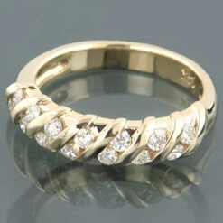 14K White Gold Women's Round Diamond Band 0.34ct