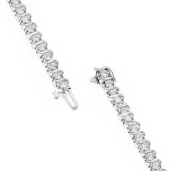 Unique 14K White Gold Infinity Diamond Tennis Bracelet For Women By LUXURMAN 2.53ct -Luxurman 14k infinity diamond tennis bracelet 253ct p 22460 backwh