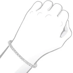 Unique 14K White Gold Infinity Diamond Tennis Bracelet For Women By LUXURMAN 2.53ct -Luxurman 14k infinity diamond tennis bracelet 253ct p 22460 bodwh