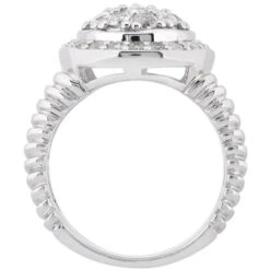 14K White Gold Ladies Cluster Diamond Ring 1 Carat -Luxurman 14k ladies cluster diamond ring 1 carat p 35179 additional white