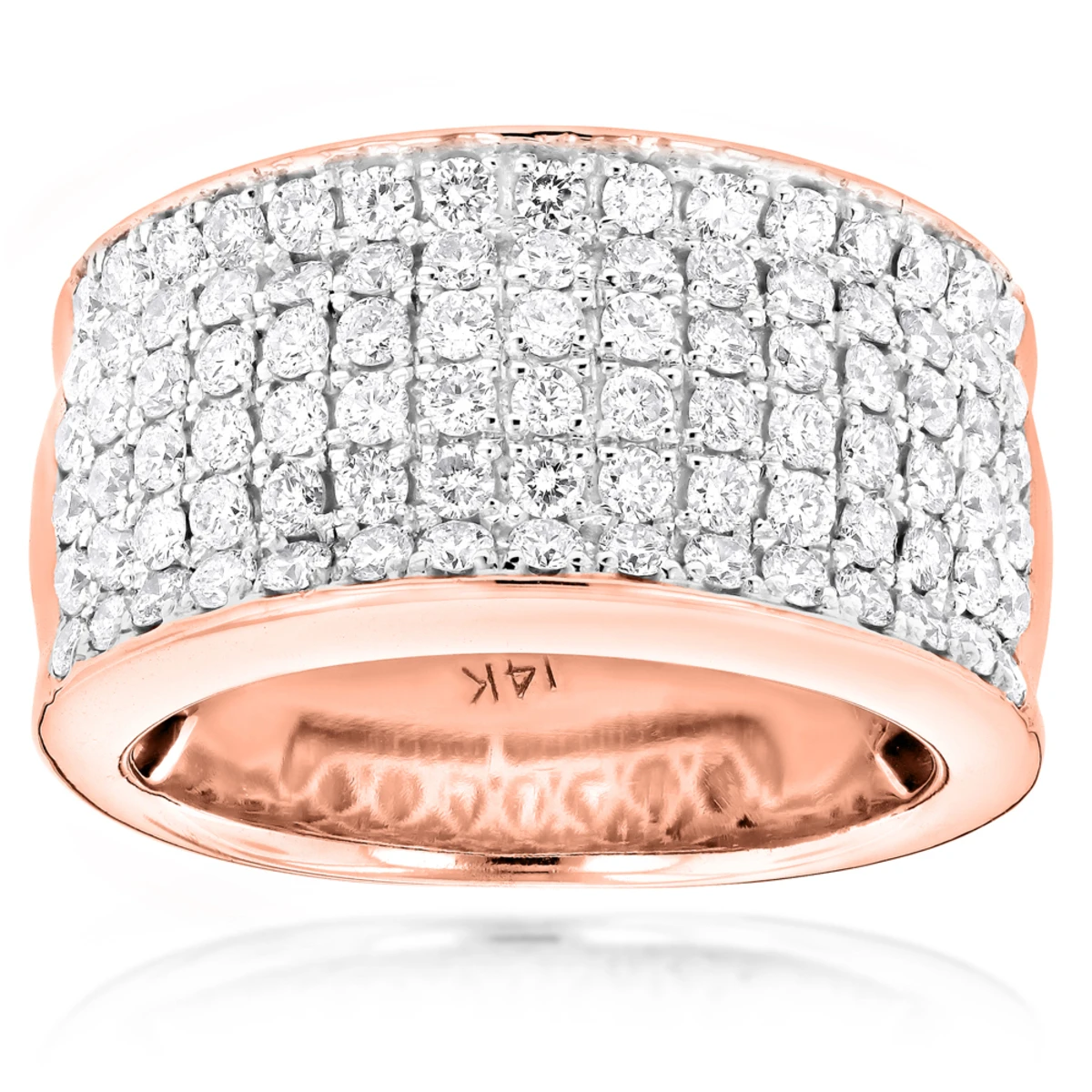 14K White Gold Men's Designer Diamond Wedding Band 2.05ct 3 14K White Gold Men's Designer Diamond Wedding Band 2.05ct - Image 3