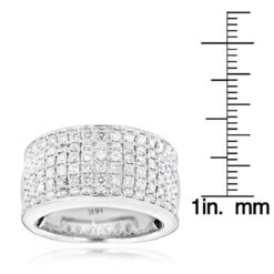 14K White Gold Men's Designer Diamond Wedding Band 2.05ct 11 14K White Gold Men's Designer Diamond Wedding Band 2.05ct -Luxurman 14k mens designer diamond wedding band 205ct p 40412 rulerwh