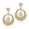 14K Yellow Gold Natural Yellow Diamond Drop Earrings 1.33ct