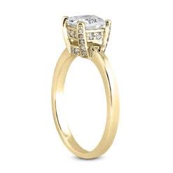 14K White Gold Princess Cut Diamond Engagement Ring 0.84ct 10 14K White Gold Princess Cut Diamond Engagement Ring 0.84ct -Luxurman 14k princess cut diamond engagement ring 084ct p 35115 back yellow 20220420 20220426