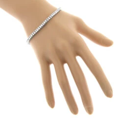 14K White Gold Princess Cut Diamond Tennis Bracelet For Women 4.83ct 10 14K White Gold Princess Cut Diamond Tennis Bracelet For Women 4.83ct -Luxurman 14k princess cut diamond tennis bracelet 483ct p 22518 bodwh