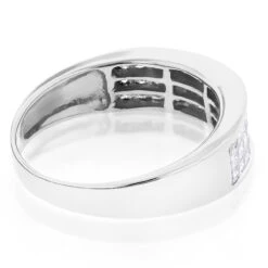 14K Yellow Gold Princess Cut Diamond Wedding Band Invisible Set Ring 1.25ct 10 14K Yellow Gold Princess Cut Diamond Wedding Band Invisible Set Ring 1.25ct -Luxurman 14k princess cut diamond wedding band 136ct p 38035 backwh