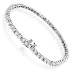 Round Diamond Women's Tennis Bracelet 14K White Gold 1 1/2ct -Luxurman 14k round diamond tennis bracelet 14k gold 1 12ct p 22290 backwh